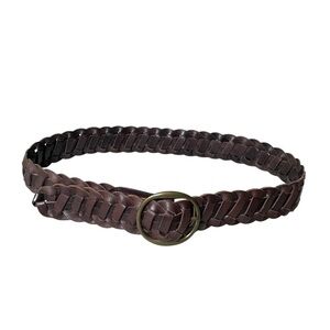 GAP Brown Braided Leather Belt S